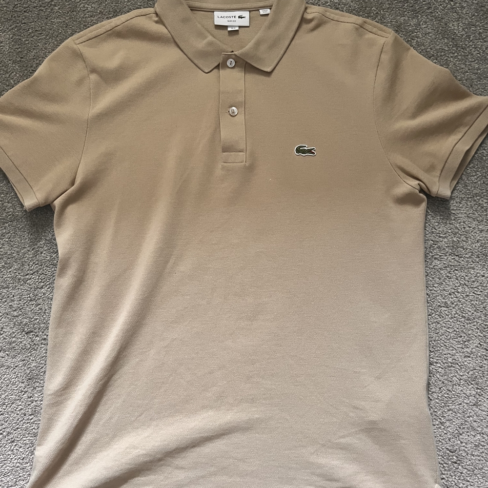 Lacoste Tan Polo Shirt Classic Piqué Style